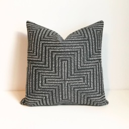 Charcoal Gray Dotted Modern Geometric Dwell Studio Decorative Pillow Cover - thumbnail 3