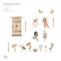 Fairy Garden Fabric Wall Stickers - Removable & Reusable - thumbnail 2