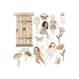 Fairy Garden Fabric Wall Stickers - Removable & Reusable - thumbnail 1