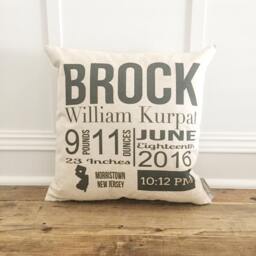 Birth Announcement Pillow Cover - thumbnail 2