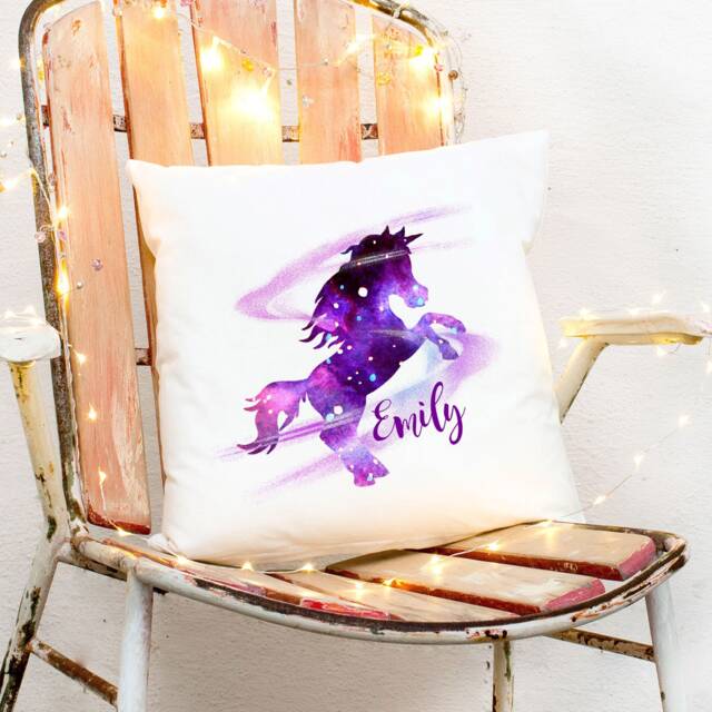 Pillow Galactic Unicorn Galaxy With Desired Name Including Filling Decorative Pillow Printed Ks254 - image 1