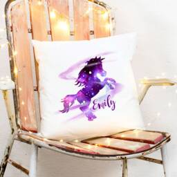 Pillow Galactic Unicorn Galaxy With Desired Name Including Filling Decorative Pillow Printed Ks254 - thumbnail 1