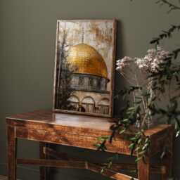 Vintage Palestine Islamic Wall Art Print - Dome Of The Rock Al Aqsa - thumbnail 3