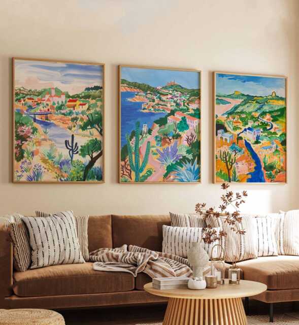Set Of 3 Texas Posters, Usa Travel Prints, Austin Wall Art, Dallas Decor, Landscape Prints - image 1