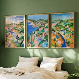 Set Of 3 Texas Posters, Usa Travel Prints, Austin Wall Art, Dallas Decor, Landscape Prints - thumbnail 2