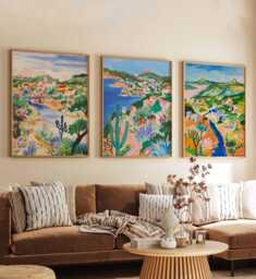 Set Of 3 Texas Posters, Usa Travel Prints, Austin Wall Art, Dallas Decor, Landscape Prints - thumbnail 1