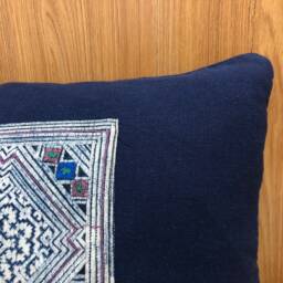 Ethnic Cushion Cover - Pillowcases 12x20, Vintage Pillow Covers, Batik Cushion, Natural Linen Fabric - thumbnail 4