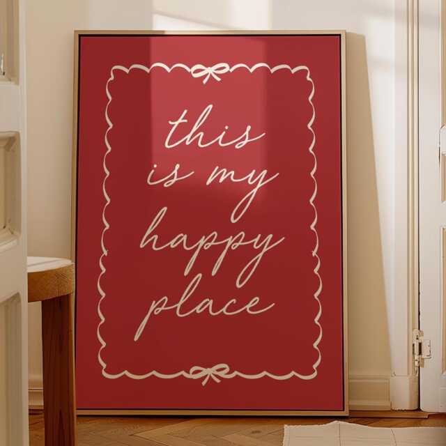 This Is My Happy Place Art Print Cosy Home Decor - image 1