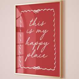 This Is My Happy Place Art Print Cosy Home Decor - thumbnail 2