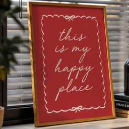 This Is My Happy Place Art Print Cosy Home Decor - thumbnail 3