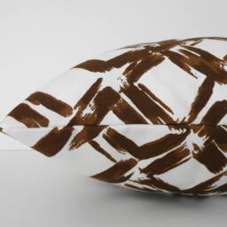 Decorative Trellis, Lattice Throw Pillow Cover, Covington Fabrics, Brown, White, 18 X - thumbnail 2