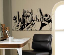 Transformers Vinyl Decal Optimus Prime Wall Sticker Cartoon Home Interior Decor Art Murals Children's Room 7(Tfr - thumbnail 1
