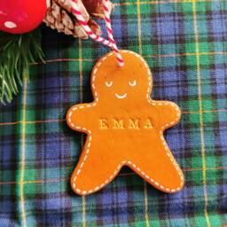 Clay Gingerbread Christmas Ornament - Decor Personalised Decoration - thumbnail 2
