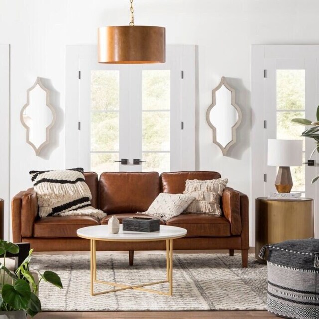 Solid Brass Drum Pendant Light, Modern Farmhouse Hanging Ceiling Lamp - image 1