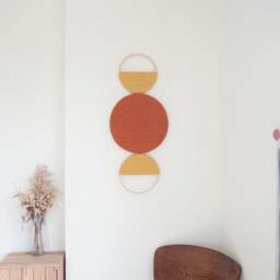 Sun & Moon Fiber Art Boho Scandi Wall Hanging - thumbnail 3