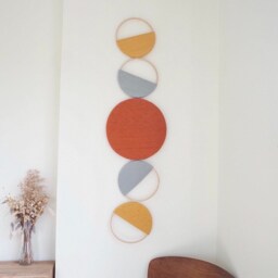 Sun & Moon Fiber Art Boho Scandi Wall Hanging - thumbnail 2