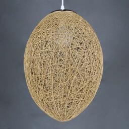 "Paper Rope Pendant Light - Woven Decor Lamp, 11.8"" X 15.7" - thumbnail 3
