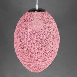"Paper Rope Pendant Light - Woven Decor Lamp, 11.8"" X 15.7" - thumbnail 2