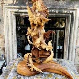 Butterfly Sculpture, Wooden Butterfly's Tree Of Life, Family, Home Decor, House Warming, Love Gift - thumbnail 2