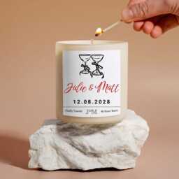 Personalised Wedding Gift. Engagement Candle For Couple. Just Married Gift Set. Congratulations Gifts Couples - thumbnail 3