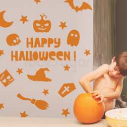 Happy Halloween Wall Decal - Seasonal Shop Window Stickers Display Lswd-Hw001Tr - thumbnail 3
