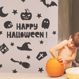 Happy Halloween Wall Decal - Seasonal Shop Window Stickers Display Lswd-Hw001Tr - thumbnail 2