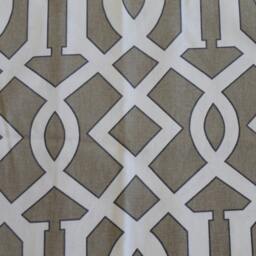 Clearance & Ready To Ship-Designer Taupe Geometric Throw Pillow Cover 18x18 Inches - thumbnail 2