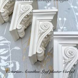 2 X Victorian Acanthus Leaf Plaster Corbels - H177mm W115mm D90mm Enhance Any Opening Or Archway With These Handmade Plaster Corbels - thumbnail 2
