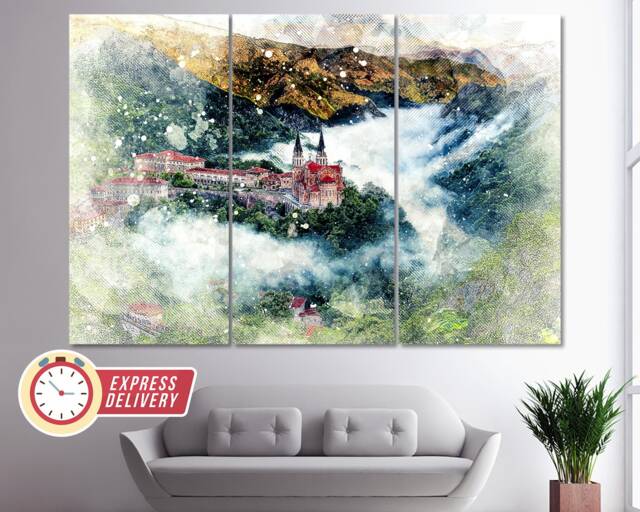 Covadonga Wall Art, Canvas, Asturias Canvas Spanish Spain Print, Poster, Photo, Art - image 1