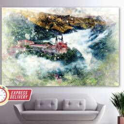 Covadonga Wall Art, Canvas, Asturias Canvas Spanish Spain Print, Poster, Photo, Art - thumbnail 3