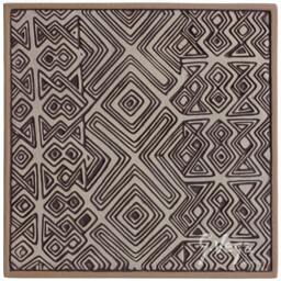 4 African Wall Hangings Made From Ceramic & Glazed in Creams, Ceramic Tile, Wall Art, Sculpture, Deco, 32.5cm - thumbnail 3