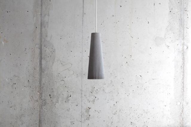 Sculptural Concrete Pendant Light Handmade Modern Lighting - image 1