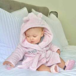 Personalised Baby Gift Basket For Girl Pink Large Hamper Newborn Embroidered Elephant Comforter Blanket Shower Special Unique New Present - thumbnail 2