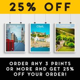 Crail Print - Harbour Travel Poster Historic Village Fife Scottish Wall Art Historical Town East Neuk - thumbnail 2