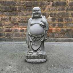 Concrete Buddha Statue Stone Figurine Cement Japanese Ornament Front Door Decoration Yard Art Handmade Sculpture - thumbnail 1
