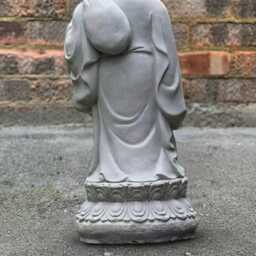 Concrete Buddha Statue Stone Figurine Cement Japanese Ornament Front Door Decoration Yard Art Handmade Sculpture - thumbnail 3