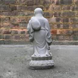 Concrete Buddha Statue Stone Figurine Cement Japanese Ornament Front Door Decoration Yard Art Handmade Sculpture - thumbnail 4