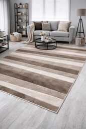 New Small Large Beige Brown Cream Wave Design Area Rugs Mats Runners