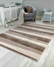 New Small Large Beige Brown Cream Wave Design Area Rugs Mats Runners - thumbnail 2
