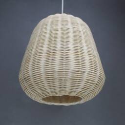 Handwoven Rattan Pendant Light - Natural Or Black/Brown, 11.5'' Shade - thumbnail 3