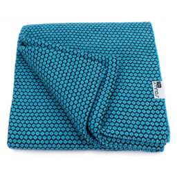 Turquoise Throw Blanket - Durable Sofa Cover Boho Bedspread Portuguese Woven Textile Sustainable Modern Traditional Recycled Cotton - thumbnail 2