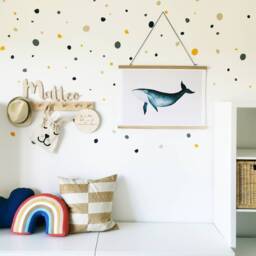 Irregular Polka Dots Wall Sticker Sets, Boho Decor For Nursery & Kids' Rooms - Customizable Sets From 60 To 150 Hand-Drawn Dot Decals - thumbnail 2