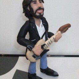 Bruce Springsteen Figurine, Rock Star Doll, Miniature Sculpture, Hand Made Polymer Clay Figurine, Home Decor - thumbnail 2