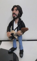 Bruce Springsteen Figurine, Rock Star Doll, Miniature Sculpture, Hand Made Polymer Clay Figurine, Home Decor - thumbnail 3