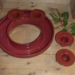 Candlestick Ring, Advent Flower Ring Red - Nr A5 - thumbnail 3
