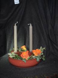 Candlestick Ring, Advent Flower Ring Red - Nr A5