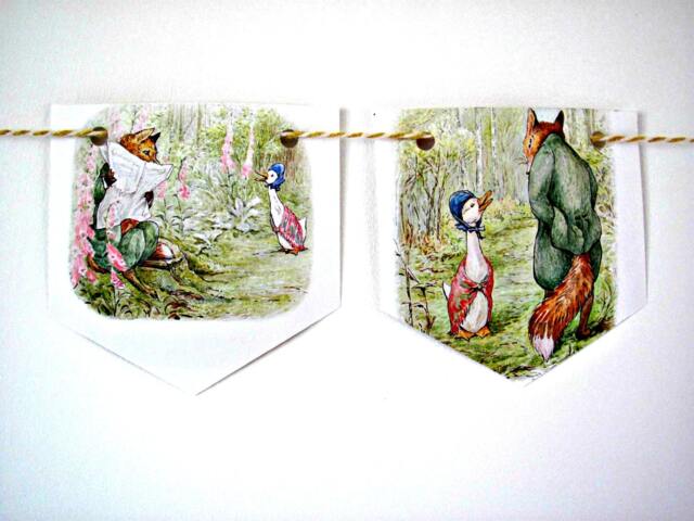 Jemima Puddleduck Paper Garland Vintage Nursery Decor - image 1