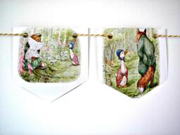 Jemima Puddleduck Paper Garland Vintage Nursery Decor - thumbnail 1
