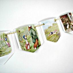 Jemima Puddleduck Paper Garland Vintage Nursery Decor - thumbnail 3