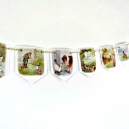 Jemima Puddleduck Paper Garland Vintage Nursery Decor - thumbnail 2